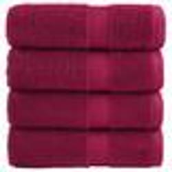 vidaXL Serviettes d'invité de qualité supérieure SOLUND 4 pcs bordeaux