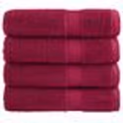 vidaXL Essuie-mains de qualité supérieure SOLUND 4 pcs bordeaux