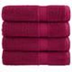 vidaXL Essuie-mains de qualité supérieure SOLUND 4 pcs bordeaux
