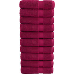 vidaXL Serviettes de bain de qualité supérieure SOLUND 10 pcs bordeaux