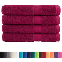 vidaXL Serviettes de qualité supérieure SOLUND 4 pcs bordeaux 600 g/m²