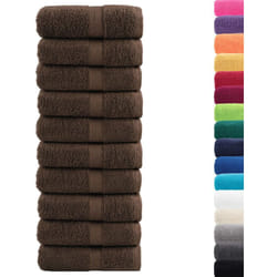 Serviettes de visage de qualité supérieure solund 10 pcs marron Vidaxl