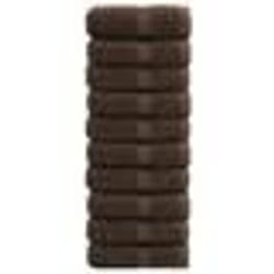 vidaXL Serviettes d'invité de qualité supérieure SOLUND 10 pcs marron