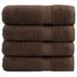 vidaXL Essuie-mains de qualité supérieure SOLUND 4 pcs marron 600 g/m²