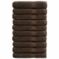 vidaXL Serviettes de qualité supérieure SOLUND 10 pcs marron 600 g/m²