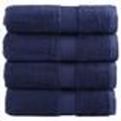 vidaXL Serviettes d'invité de qualité sup. SOLUND 4 pcs bleu marine
