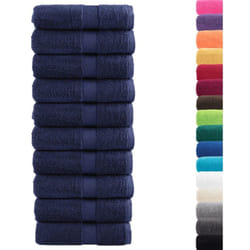 Serviettes d'invité de qualité sup. solund 10 pcs bleu marine Vidaxl