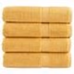 vidaXL Essuie-mains de qualité supérieure SOLUND 4 pcs doré 600 g/m²