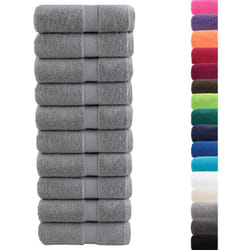 Serviettes de visage de qualité supérieure solund 10 pcs gris Vidaxl