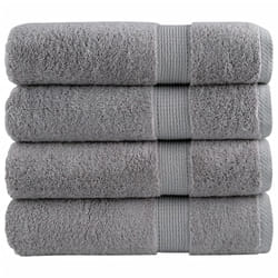 vidaXL Serviettes de bain de qualité supérieure SOLUND 4 pcs gris