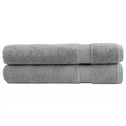 vidaXL Serviettes de qualité supérieure SOLUND 2 pcs gris 600 g/m²