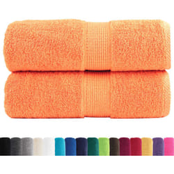 Serviettes de visage de qualité supérieure solund 2 pcs orange Vidaxl