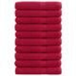 vidaXL Serviettes de sauna de qualité supérieure SOLUND 10 pcs rouge