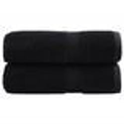 vidaXL Serviettes d'invité de qualité supérieure SOLUND 2 pcs noir