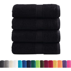 Serviettes d'invité de qualité supérieure solund 4 pcs noir Vidaxl