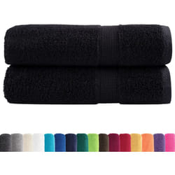 Essuie-mains de qualité supérieure solund 2 pcs noir 600 g/m² Vidaxl