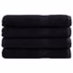 vidaXL Serviettes de qualité supérieure SOLUND 4 pcs noir 600 g/m²