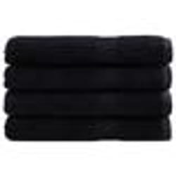 vidaXL Serviettes de qualité supérieure SOLUND 4 pcs noir 600 g/m²