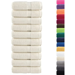 Serviettes de toilette premium solund 10 pièces Crème 30 x 30 cm 600 g/m² Vidaxl