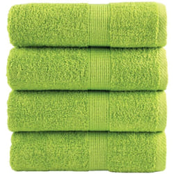 Vidaxl - Serviettes de visage de qualité sup. solund 4 pcs vert pomme