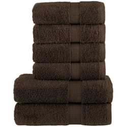 Vidaxl - Ensemble de serviettes de qualité supérieure solund 6pcs marron