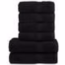 vidaXL Ensemble de serviettes de qualité supérieure SOLUND 6 pcs noir