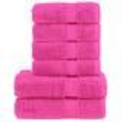 vidaXL Ensemble de serviettes de qualité supérieure SOLUND 6 pcs rose
