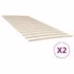 vidaXL Lattes de rechange pour sommier avec 34 lattes 2 pcs 100x200 cm cadre de lit sommier Latte de rechange pour 3203722