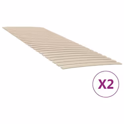 vidaXL Lattes de rechange pour sommier avec 48 lattes, 2 pièces, 70 x 200 cm - 180 x 200 cm