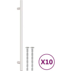 Vidaxl - Poignées d'armoire 10 pcs argenté 224 mm acier inoxydable