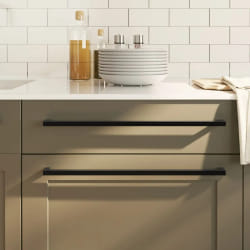 vidaXL Poignées d'armoire 20 pcs noir 480 mm acier inoxydable
