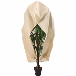 Cette housse en polaire pour plantes avec cordon de serrage et fermeture éclair constitue un moyen idéal pour protéger vos pl ...