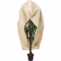 Cette housse en polaire pour plantes avec cordon de serrage et fermeture éclair constitue un moyen idéal pour protéger vos pl ...