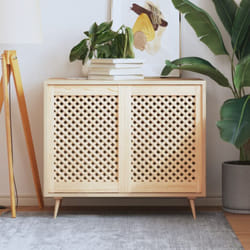 Portes d'armoires en treillis 2 pcs 49,5x69 cm pin massif