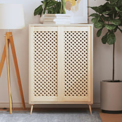 Portes d'armoires en treillis 2 pcs 39,5x99 cm pin massif