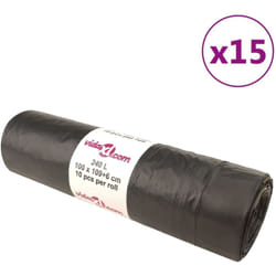 Vidaxl - Sacs poubelles avec cordons 150 pcs noir 240 l