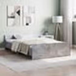vidaXL Cadre de lit sans matelas gris béton 120x200 cm - 120 x 200 cm