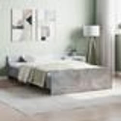 vidaXL Cadre de lit sans matelas gris béton 120x200 cm - 120 x 200 cm