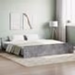 vidaXL Cadre de lit sans matelas gris béton 180x200 cm - 180 x 200 cm