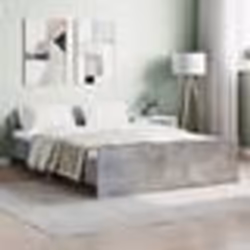 vidaXL Cadre de lit sans matelas gris béton 140x190 cm - 140 x 190 cm