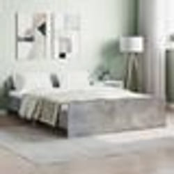 vidaXL Cadre de lit sans matelas gris béton 140x190 cm - 140 x 190 cm