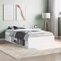 vidaXL Cadre de lit sans matelas blanc 100x200 cm - 100 x 200 cm