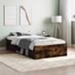 vidaXL Cadre de lit sans matelas chêne fumé 100x200 cm - 100 x 200 cm