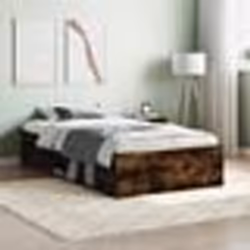 vidaXL Cadre de lit sans matelas chêne fumé 90x190 cm - 90 x 190 cm
