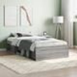 vidaXL Cadre de lit sans matelas sonoma gris 90x190 cm - 90 x 190 cm