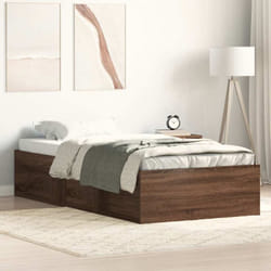 Vidaxl - Cadre de lit chêne marron 90x190 cm