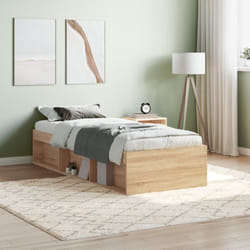 Vidaxl - Cadre de lit sans matelas chêne sonoma 75x190 cm