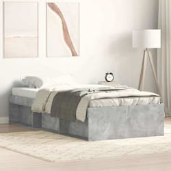 Cadre De Lit Gris Béton 75x190 Cm Petit Simple