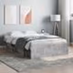vidaXL Cadre de lit sans matelas gris béton 120x200 cm - 120 x 200 cm