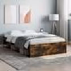 vidaXL Cadre de lit sans matelas chêne fumé 120x200 cm - 120 x 200 cm